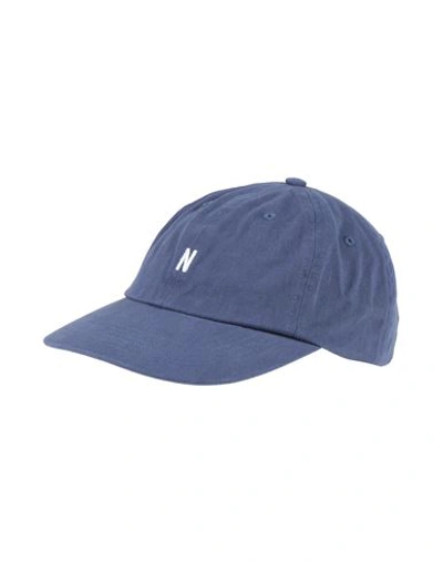 Norse Projects Man Hat Slate Blue Size Onesize Cotton