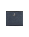 Furla Camelia S Compact Wallet Woman Wallet Navy Blue Size - Leather