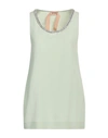 N°21 Woman Top Light Green Size 6 Acetate, Silk In Green