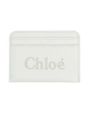 Chloé Woman Document Holder White Size - Calfskin