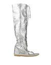 Ldir Woman Boot Silver Size 9 Leather