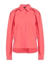 Rochas Woman Shirt Coral Size 2 Cotton In Red
