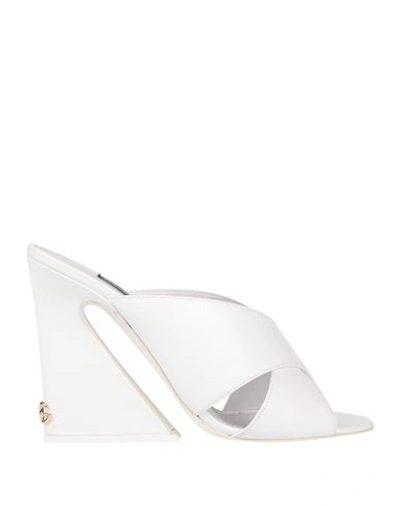 Dolce & Gabbana Woman Sandals White Size 5 Calfskin