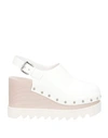 Stella Mccartney Elyse Vegan Slingback Platform Clogs In White