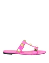 Valentino Garavani Woman Sandals Fuchsia Size 6 Textile Fibers In Pink