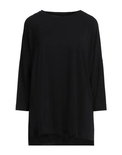 Purotatto Woman T-shirt Black Size 10 Viscose, Elastane
