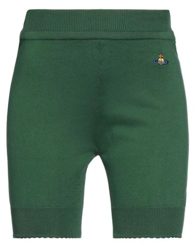 Vivienne Westwood Woman Shorts & Bermuda Shorts Green Size M Cotton
