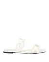 Valentino Garavani Woman Sandals White Size 8 Soft Leather, Plastic