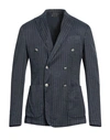 Jeordie's Man Blazer Navy Blue Size 40 Linen, Cotton, Polyester, Elastane