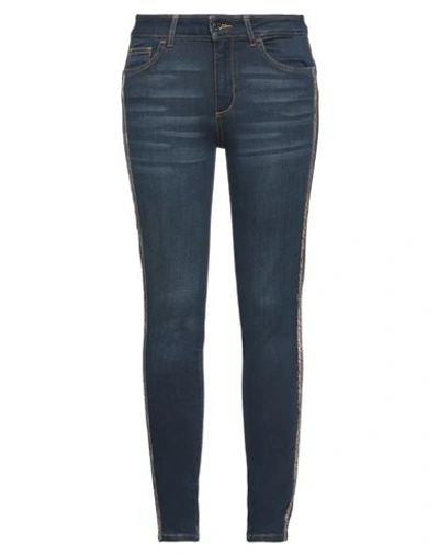 Liu •jo Woman Jeans Blue Size 28w-30l Cotton, Modal, Polyester, Elastane