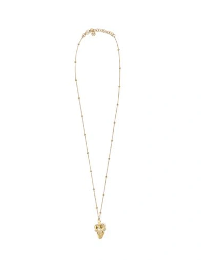 PHILIPP PLEIN PHILIPP PLEIN $KULL CROWN CRYSTAL CABLE CHAIN NECKLACE WOMAN NECKLACE GOLD SIZE ONESIZE STAINLESS ST