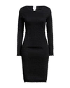 Patou Woman Midi Dress Black Size L Cotton