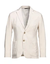 Giorgio Armani Man Blazer Cream Size 38 Silk, Polyamide In White