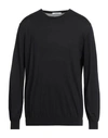 Kangra Cashmere Kangra Man Sweater Black Size 44 Silk, Cotton