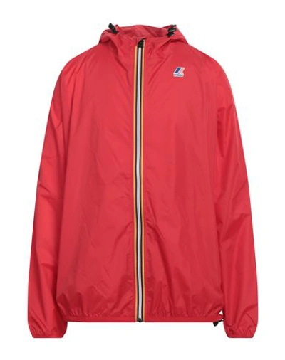 K-way Man Jacket Red Size Xl Polyamide In Red