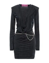 Gauge81 Woman Mini Dress Black Size L Cupro, Elastane