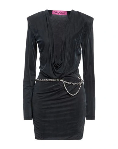 Gauge81 Woman Mini Dress Black Size L Cupro, Elastane