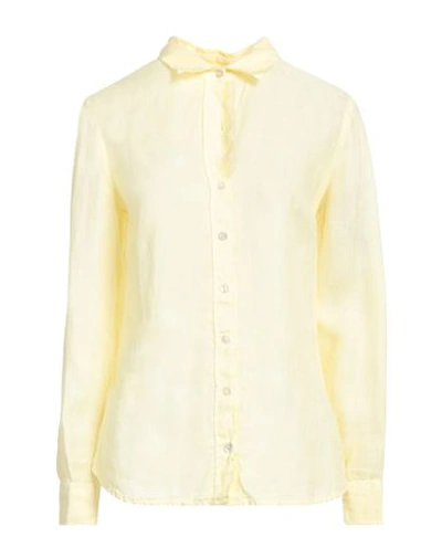 120% Lino Woman Shirt Yellow Size 12 Linen