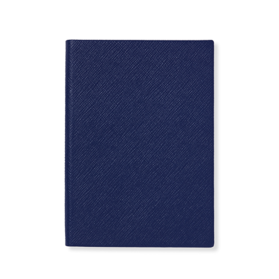 Smythson Soho Notebook In Panama In Blue