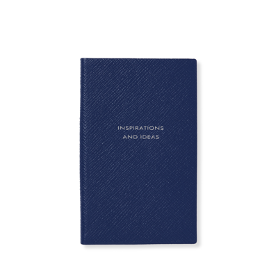 Smythson Inspirations And Ideas Panama Notebook In Blue