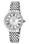 GV2 ASTOR III DIAMOND SWISS BRACELET WATCH, 34MM