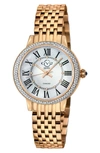 GV2 ASTOR III DIAMOND SWISS BRACELET WATCH, 34MM