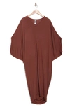 GO COUTURE BATWING SLEEVE MAXI DRESS