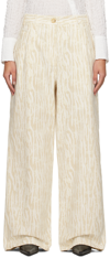 Song For The Mute Off-white Wide-leg Jeans In White