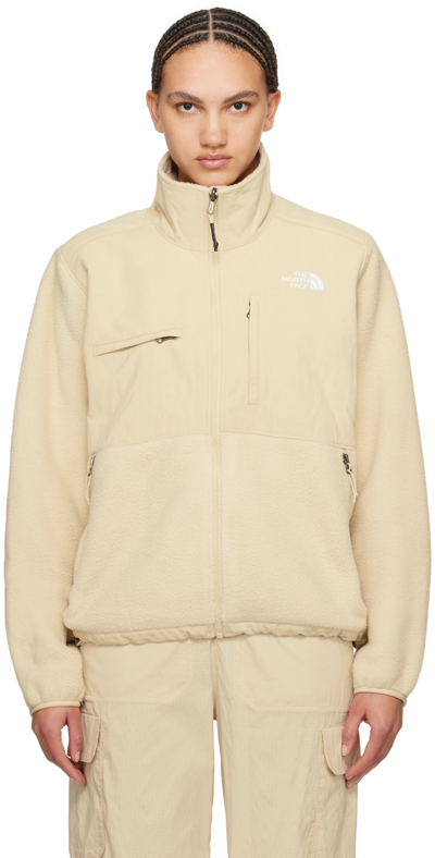 The North Face Off-white Denali Jacket In 3x4 Gravel