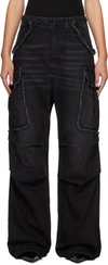 Darkpark Vivi Cargo Denim In Washed Black