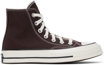 Converse Brown Chuck 70 Vintage Canvas Trainers In Dark Root/egret/blac