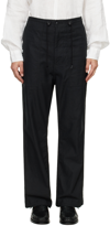 NEEDLES BLACK STRING FATIGUE TROUSERS