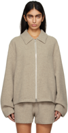 RIER TAUPE SPREAD COLLAR JACKET