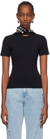 Y/project Evergreen Triple Collar Fitted T-shirt In Black