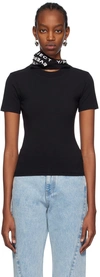 Y/project Evergreen Triple Collar Fitted T-shirt In Vintage Black