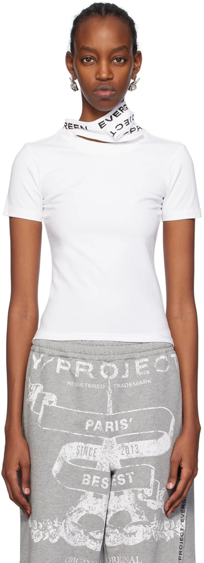 Y/project White Triple Collar T-shirt In Optic White