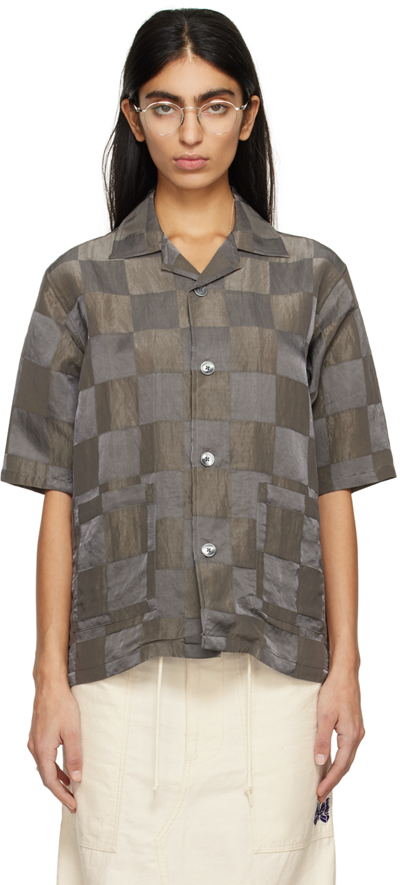 Needles Gray Cabana Shirt In A-grey