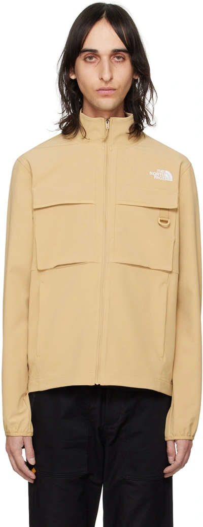 The North Face Beige Willow Jacket In Lk5 Khaki Stone