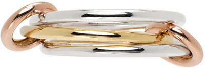 Spinelli Kilcollin Silver & Gold Solarium Ring In 18k Gold
