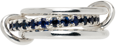 Spinelli Kilcollin Silver & Blue Petunia Ring In Silver / Sapphire
