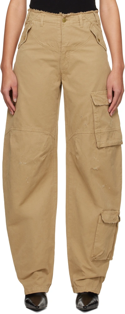 DARKPARK BEIGE ROSALIND CARGO PANTS