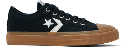 Converse Black Star Player 76 Sneakers In Black/vintage White/