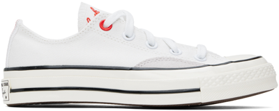 Converse White Chuck 70 Ox Trainers In White/pale Putty/fev