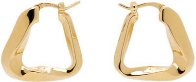 Bottega Veneta Gold Essentials Hoop Earrings In 8120 Yellow Gold