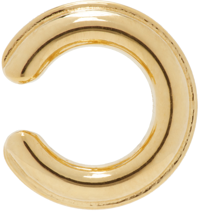 Bottega Veneta Gold Watch Single Ear Cuff In 8120-gold