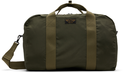 Rrl Green Nylon Canvas Utility Duffle Bag In Olive Drab