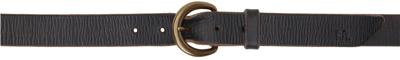 Rrl Brown Tumbled Leather Belt