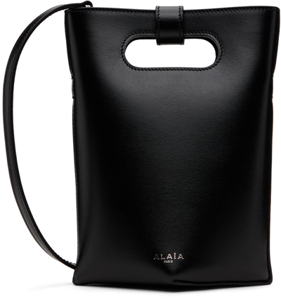 Alaïa Small Folded Leather Tote Bag In Noir