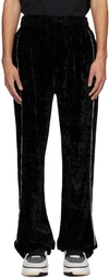 Amiri Crushed Velvet Track Pants In Black