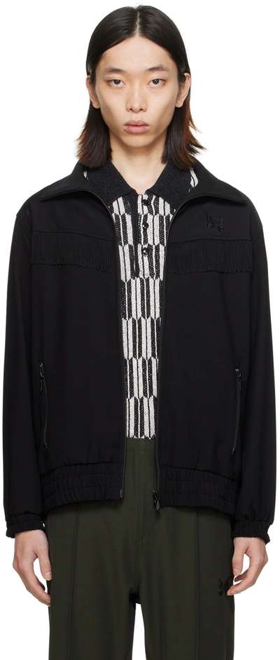 Needles Black Fringe Track Jacket In D-black